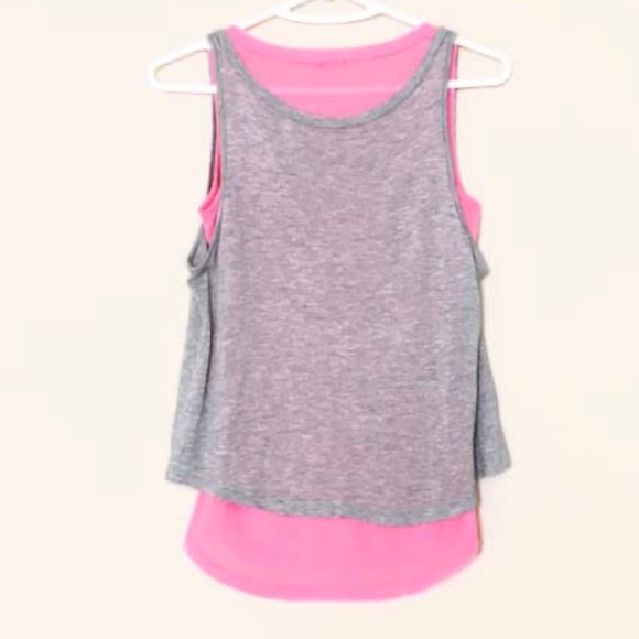 MONROW Grey & Pink Layered Tank Top - Picture 7 of 8